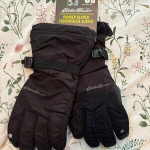 Eddie Bauer Men's Large Touchscreen Gloves black NWT